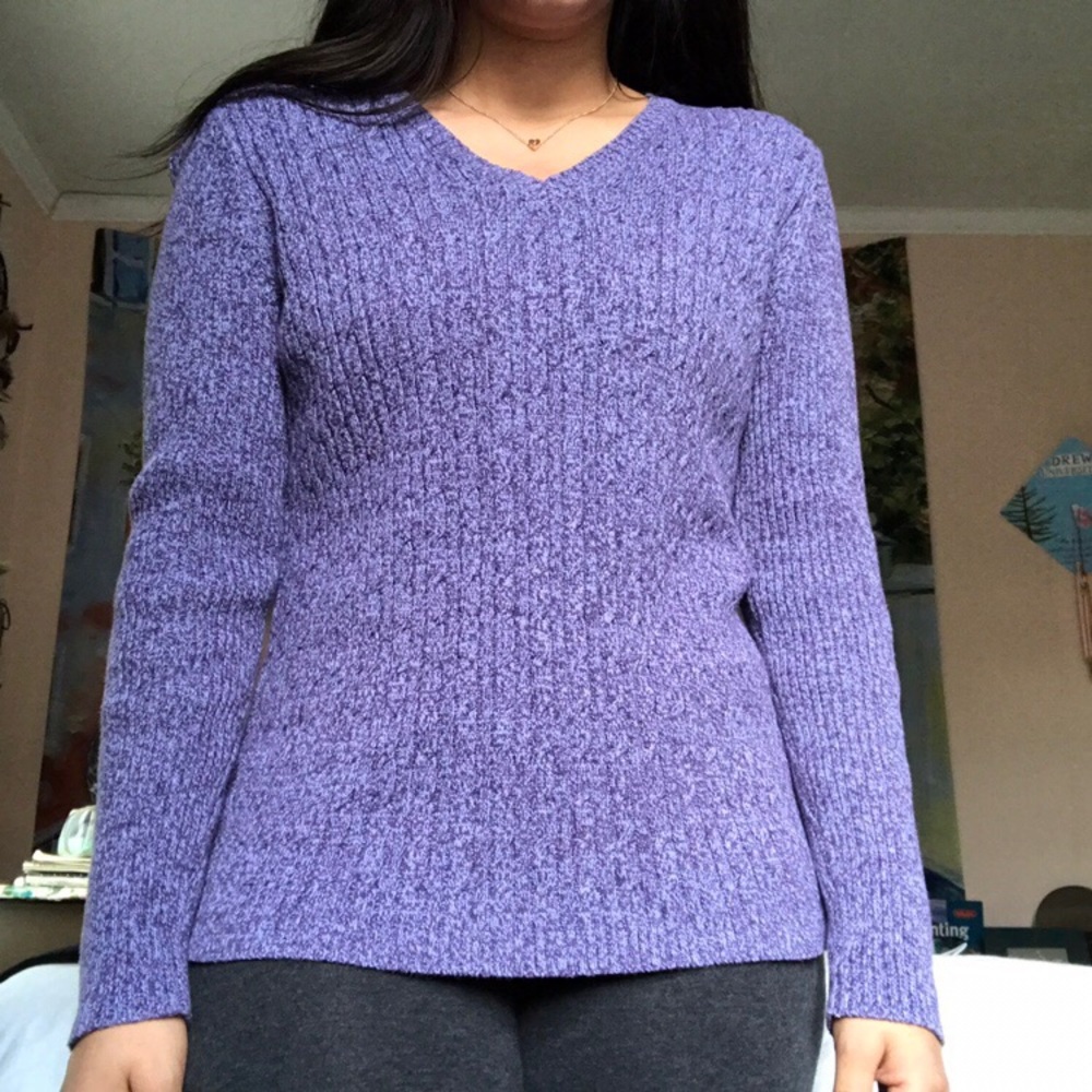 lilac knit sweater